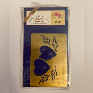 American Traditional Stencils Solid Brass FS-805 Hearts